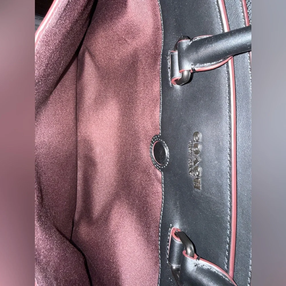 💼 COACH Unisex Structured Brief Signature Logo Calf Leather Bag - Picture 9 of 16